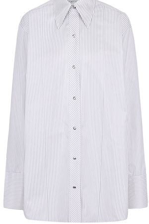 Хлопковая блуза свободного кроя в полоску Helmut Lang Helmut Lang H06HW526 купить с доставкой