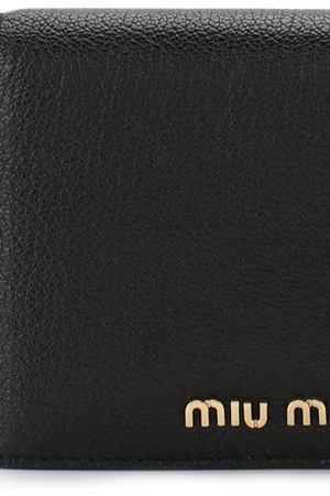 Кожаный кошелек с логотипом бренда Miu Miu Miu Miu 5MV204-2BJI-F0UMV