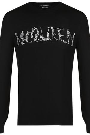 Джемпер из шерсти тонкой вязки с принтом Alexander McQueen Alexander McQueen 524856/Q1WNU