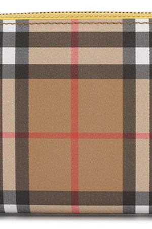 Кожаный кошелек в клетку на молнии Burberry Burberry 4073552