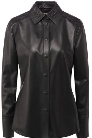 Кожаная блуза с бахромой Roberto Cavalli Roberto Cavalli HWP700/PN186
