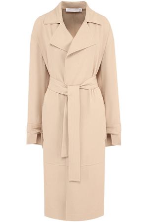 Однотонное пальто с поясом и карманами Victoria Beckham Victoria Beckham CT TRN 8510 PAW18 ED TECHNICAL TWILL