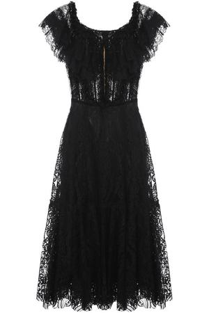 Шелковое кружевное платье с открытыми плечами Dolce & Gabbana Dolce & Gabbana 0102/F64Y5T/FLMUV