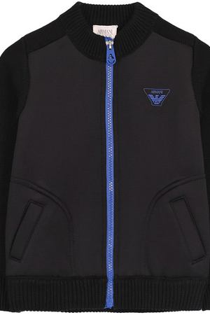 Спортивный кардиган с контрастной молнией Armani Junior Armani Junior  6Y4E53/4MFCZ/4A-10A