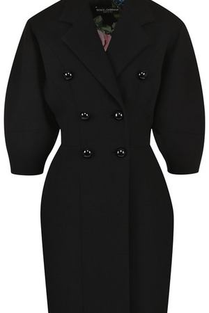Шерстяное двубортное пальто с укороченным рукавом Dolce & Gabbana Dolce & Gabbana F0T66T/FUBCI вариант 3