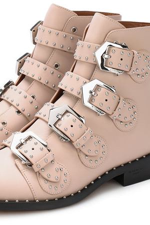 Кожаные ботинки Elegant Studs с заклепками Givenchy Givenchy BE08143004 купить с доставкой