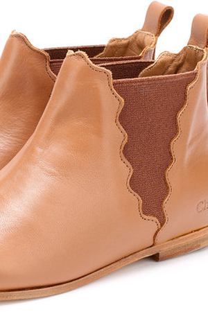 Кожаные челси с фигурным вырезом Chloé Chloe C19069/28-35 купить с доставкой