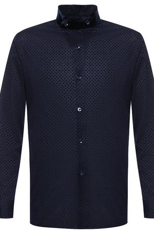 Хлопковая рубашка с воротником мандарин Giorgio Armani Giorgio Armani 8WGCCZ0D/JZ059 купить с доставкой