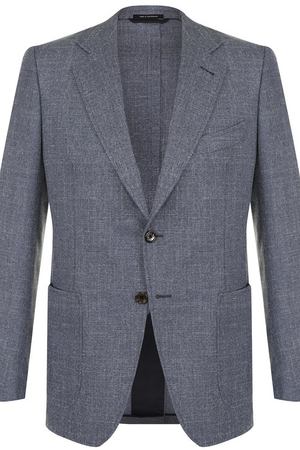 Однобортный пиджак из смеси шерсти и льна с шелком Tom Ford Tom Ford 376R20/1DYJ40 вариант 2 купить с доставкой