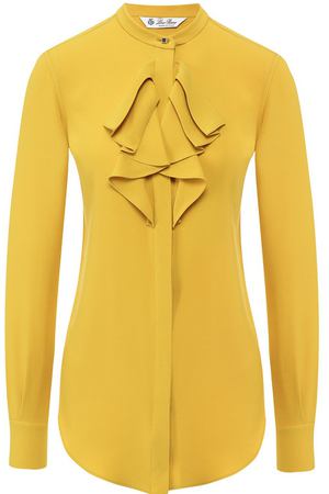 Однотонная блуза из шелка Loro Piana Loro Piana FAI3039 купить с доставкой