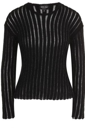 Вязаный шерстяной пуловер с круглым вырезом Giorgio Armani Giorgio Armani 6ZAM10/AM20Z купить с доставкой