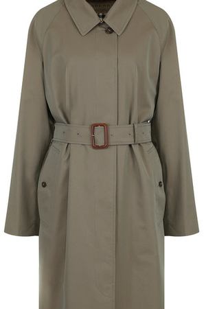 Хлопковое пальто прямого кроя с поясом Burberry Burberry 4073801 купить с доставкой