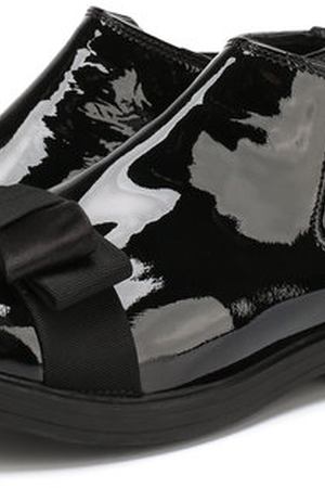 Кожаные ботинки с бантом и эластичной вставкой Lanvin Lanvin 58467/28-35 купить с доставкой