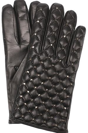 Кожаные перчатки с металлизированной отделкой Valentino Valentino NW2G0A03/NAP купить с доставкой