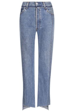 Укороченные джинсы с потертостями Vetements Vetements WAH18PA5