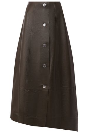 Кожаная юбка Victoria Beckham Victoria Beckham SK LNG 3621 AW18M LEATHER купить с доставкой