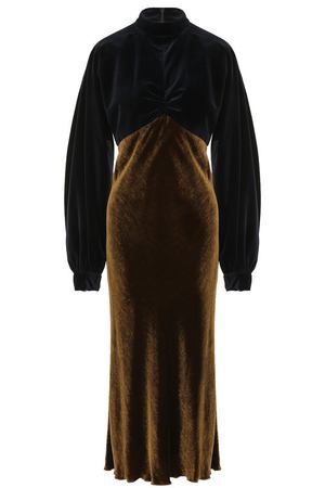 Приталенное бархатное платье-миди Dries Van Noten Dries Van Noten 172-11083-4319 купить с доставкой