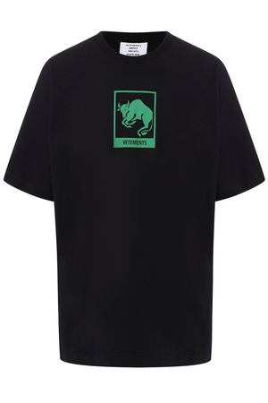 Хлопковая футболка с круглым вырезом и принтом Vetements Vetements UAH19TR303 вариант 2