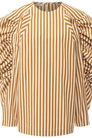 Хлопковая блуза с объемными рукавами Dries Van Noten Dries Van Noten 182-10772-6050 купить с доставкой