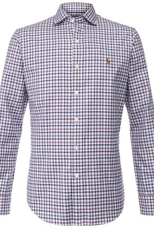 Хлопковая рубашка с воротником кент Polo Ralph Lauren Polo Ralph Lauren 710723600/003 купить с доставкой