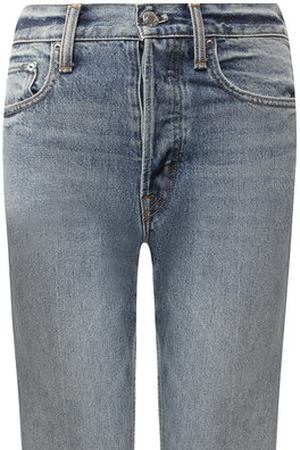 Укороченные джинсы с потертостями Helmut Lang Helmut Lang I06HW208
