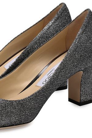 Туфли Bille 65 из металлизированного текстиля на устойчивом каблуке Jimmy Choo Jimmy Choo BILLIE 65/LAG