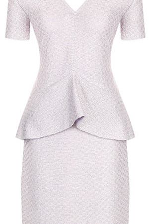 Приталенное платье-макси фактурной вязки с оборкой St. John St.John K12R052 купить с доставкой