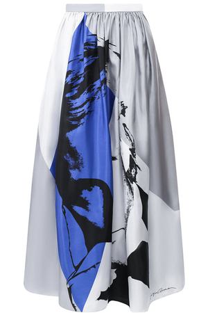 Шелковая юбка-миди с принтом Giorgio Armani Giorgio Armani 8WHNN00I/T00FU купить с доставкой