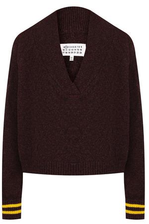 Шерстяной пуловер с V-образным вырезом Maison Margiela Maison Margiela S51HA0845/S16424