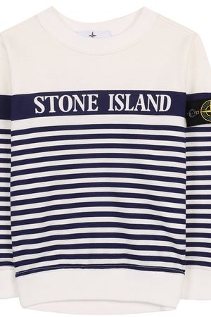 Хлопковый свитшот в полоску Stone Island Stone Island 681663443/6-8 вариант 3 купить с доставкой