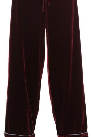 Бархатные брюки в пижамном стиле с эластичным поясом Valentino Valentino LB3RB00T/2NG купить с доставкой