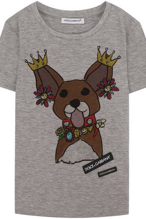 Хлопковая футболка с принтом Dolce & Gabbana Dolce & Gabbana L5JT9R/G7NGC/2-6