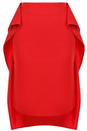 Однотонная юбка асимметричного кроя с оборками Mm6 MM6 Maison Margiela S52MA0037/S47848 купить с доставкой