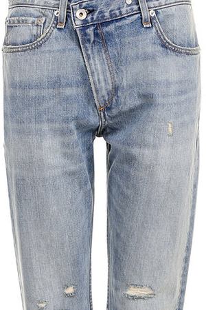 Укороченные джинсы прямого кроя с потертостями Rag&Bone Rag&Bone W2141K168KKR