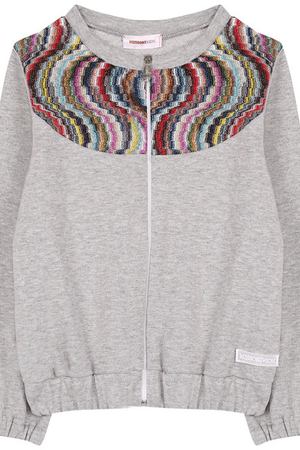 Хлопковый кардиган на молнии с круглым вырезом Missoni Missoni E18.BA.219170