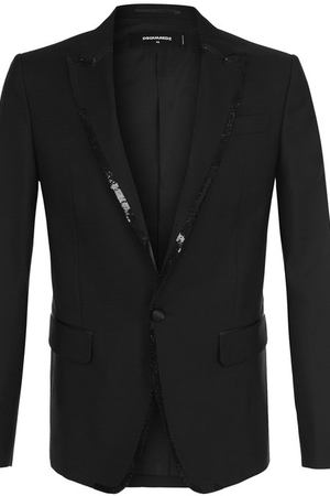Однобортный пиджак из смеси шерсти и шелка Dsquared2 Dsquared2 S74BN0820/S39408 купить с доставкой