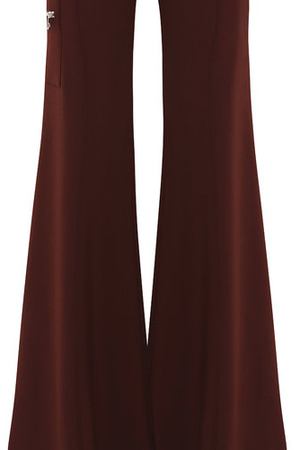 Расклешенные шерстяные брюки с декоративными молниями Chloé Chloe CHC18WPA09062 купить с доставкой