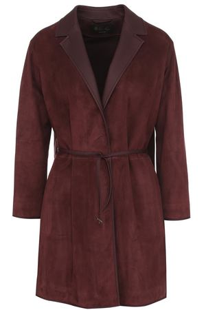 Замшевое пальто с кожаным ремнем Loro Piana Loro Piana FAG3254