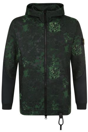 Хлопковая толстовка на молнии с капюшоном Stone Island Stone Island 6815635E4 купить с доставкой