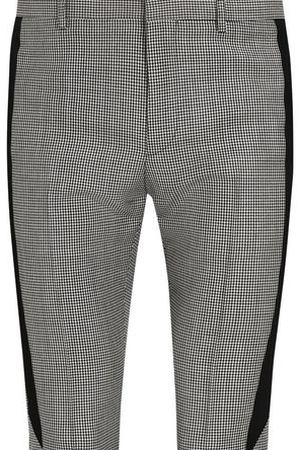 Шерстяные брюки прямого кроя с узором houndstooth Givenchy Givenchy BM505010LA