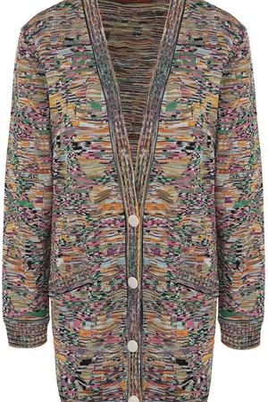 Удлиненный вязаный кардиган из смеси хлопка и вискозы Missoni Missoni E18.MD.212793 купить с доставкой