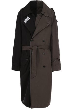 Пальто из смеси вискозы и шерсти с поясом Vetements Vetements WSS18JA12 купить с доставкой
