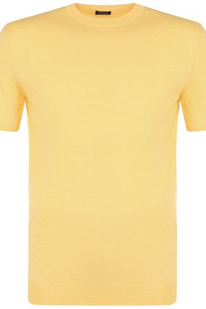 Хлопковый джемпер с короткими рукавами Kiton Kiton UK938E18V45000