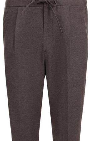 Хлопковые брюки прямого кроя с поясом на кулиске Loro Piana Loro Piana FAG3453 вариант 2 купить с доставкой