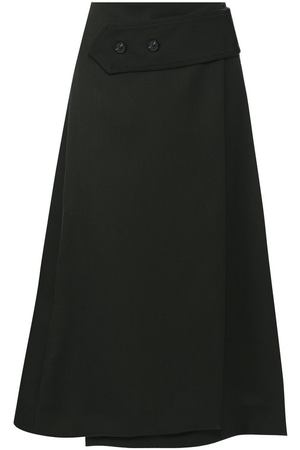 Однотонная шерстяная юбка-миди Victoria Beckham Victoria Beckham SK MID 3514 PAW18 FLUID W00L GABERDINE вариант 2 купить с доставкой