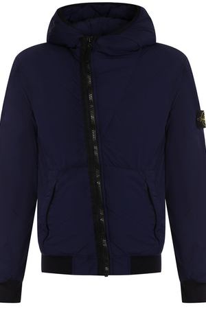 Пуховик на косой молнии с капюшоном Stone Island Stone Island 691543328 купить с доставкой