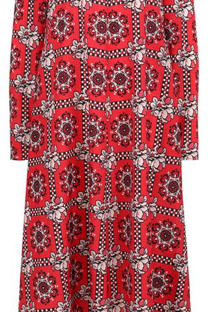 Платье-миди свободного кроя с воротником-стойкой и принтом REDVALENTINO Red Valentino QR0VA855/41W вариант 2
