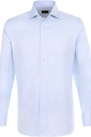 Хлопковая сорочка с воротником акула Z Zegna Z Zegna 301028/9MS4BA