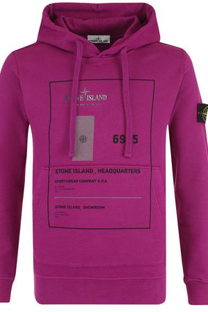 Хлопковое худи с принтом Stone Island Stone Island 691566088 купить с доставкой