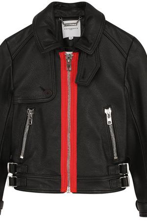 Кожаная куртка с контрастной отделкой Givenchy Givenchy H16021